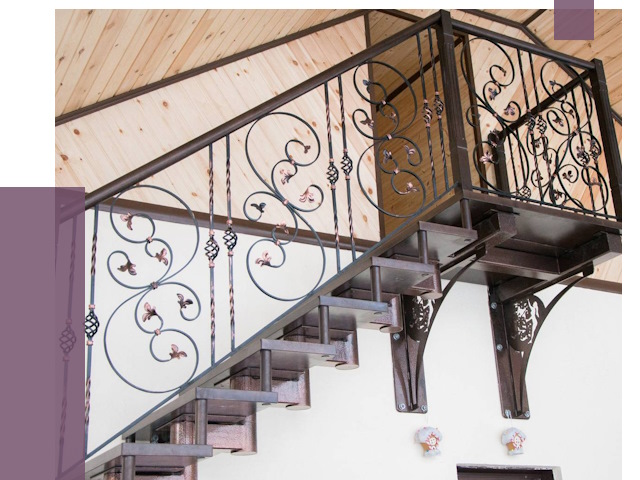 Кованые лестницы в Кумертау от 79630 руб. под ключ