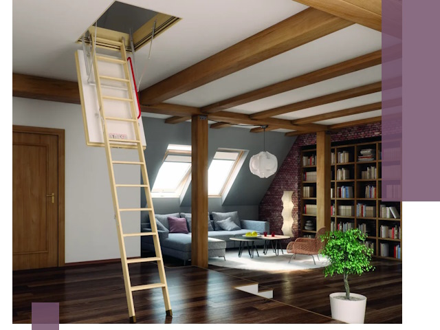 Чердачные лестницы под ключ в Кумертау: изготовление и монтаж