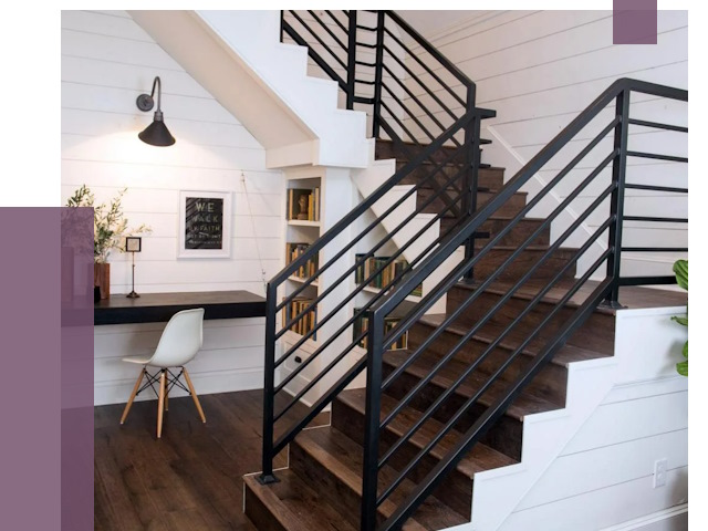 Перила для лестницы в доме в Кумертау от 7402 руб. — ПРОЛЁТ-Кра