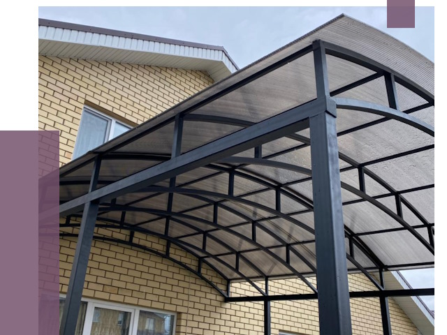 Монтаж козырьков в Кумертау от 11485 руб. | ПРОЛЁТ-Кра