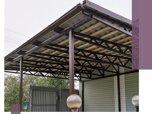 Навесы под ключ в Кумертау: изготовление, монтаж и гарантия