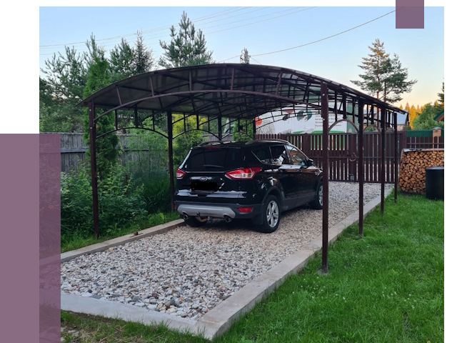 Навесы для автомобиля в Кумертау от 13119 руб.  | ПРОЛЁТ-Кра