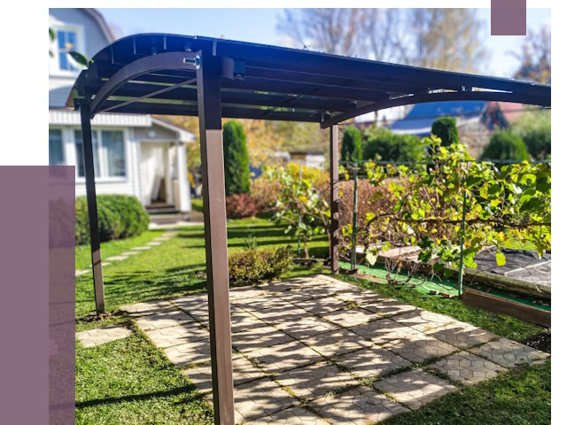 Навесы для дачи в Кумертау от 12710 руб. под ключ — ПРОЛЁТ-Кра