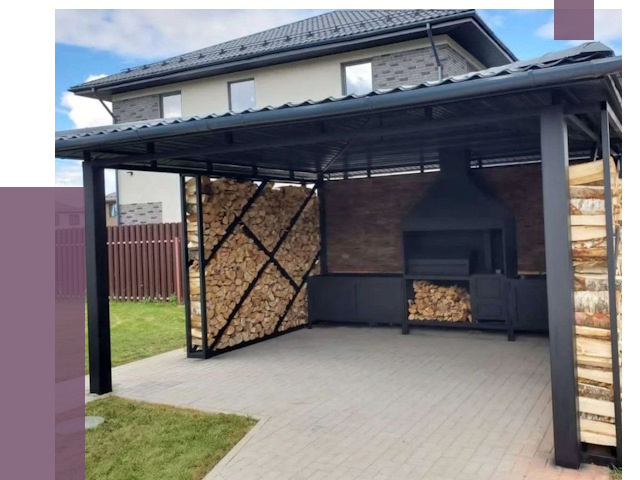 Навесы для барбекю в Кумертау от 12710 руб. под ключ | ПРОЛЁТ-Кра