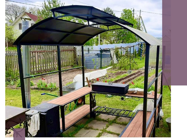 Навесы для барбекю в Кумертау: изготовление, монтаж и демонтаж