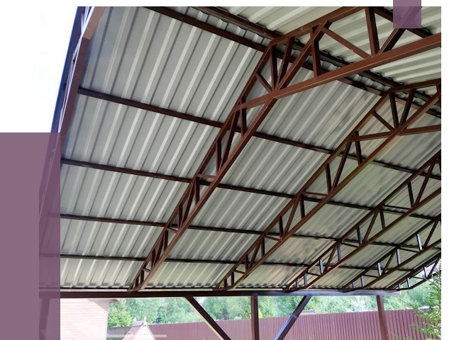 Навесы из профнастила в Кумертау от 7350 руб. | ПРОЛЁТ-Кра