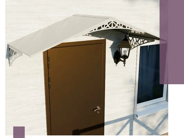 Металлические козырьки на входы и террасы в Кумертау