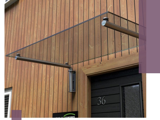 Стеклянные козырьки на входы и фасады в Кумертау