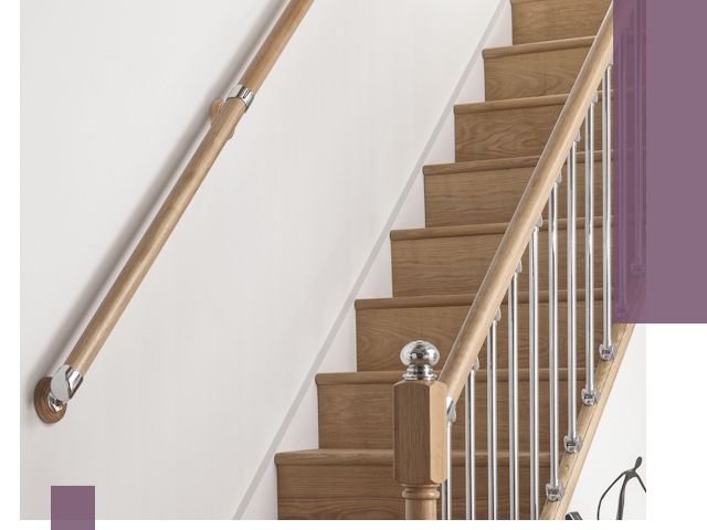 Пристенные поручни из стали и нержавейки под монтаж в Кумертау